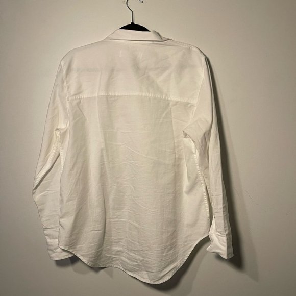 Denim Forum Aritzia Oversized White Linen Button Down Shirt. Small - Picture 6 of 7